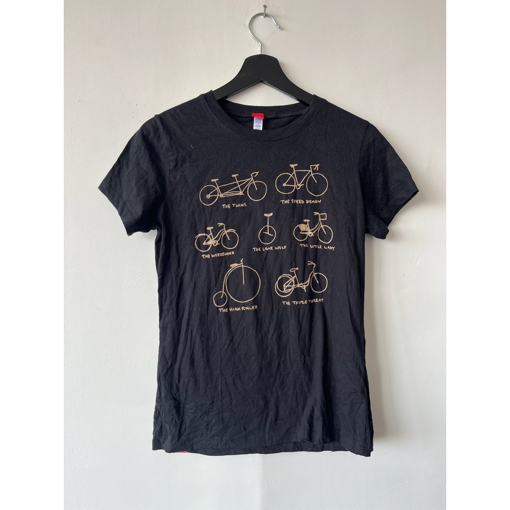 Terry Bicycles Shirt Womens Medium Black Graphic Bikes Cycling Tee Casual Y2K‎